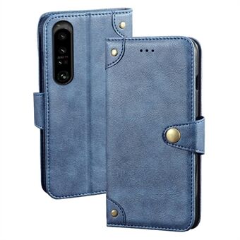 IDEWEI Anti-Drop Phone Case for Sony Xperia 1 IV 5G Shockproof Cover PU Leather Wallet Phone Case with Stand