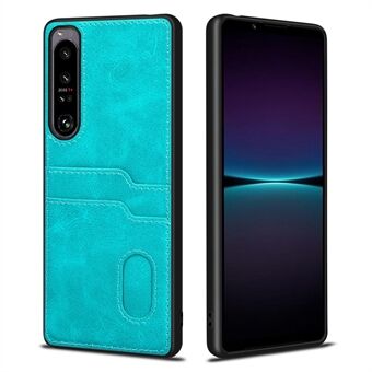Style-A For Sony Xperia 1 IV 5G Card Holder Design Phone Anti-scratch Case PU Leather Coated TPU Drop-proof Back Cover