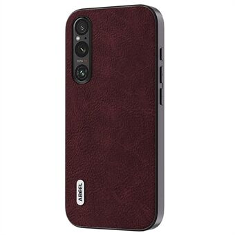 ABEEL Back Protector for Sony Xperia 1 IV 5G PU Leather+PC+TPU Litchi Texture Scratch Proof Phone Case