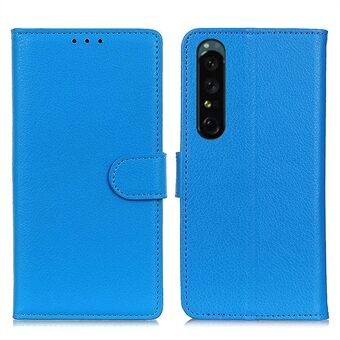 For Sony Xperia 1 V Litchi Texture Phone Wallet Case PU Leather Stand Phone Cover