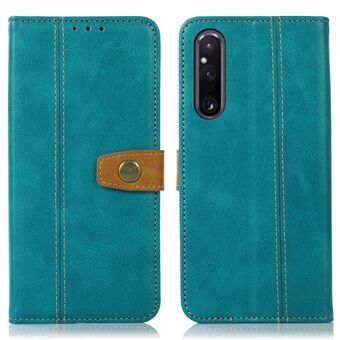 For Sony Xperia 1 V PU Leather Wallet Case Calf Texture Mobile Phone Stand Cover