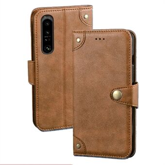 IDEWEI For Sony Xperia 1 V Stand PU Leather Phone Cover  Scratch Resistant Wallet Phone Case