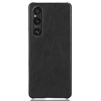 For Sony Xperia 1 V PU Leather + Hard PC Shell Litchi Texture Ultra Thin Protective Phone Case