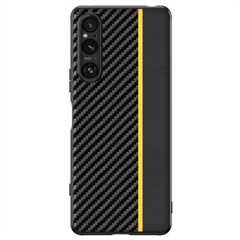 For Sony Xperia 1 V Carbon Fiber Texture Phone Case Hard PC Ultra Slim Protective Cover