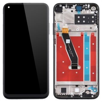 OEM Grade S LCD Screen and Digitizer Assembly + Frame Replacement Part (without Logo) for Huawei P40 lite E / Y7p (2020) - Black