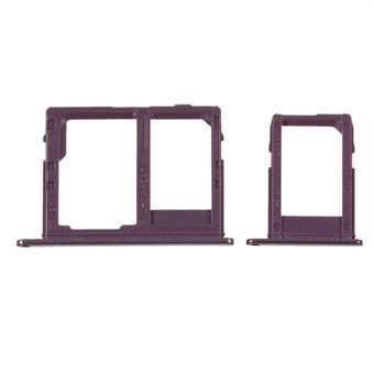 2PCS OEM Dual SIM MicroSD Card Tray Holder Repair Part for Samsung Galaxy J6 (2018) - Purple