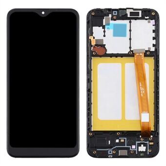 OEM LCD Screen and Digitizer Assembly + Frame Repair Part (Without Logo) for Samsung Galaxy A20e SM-A202F - Black