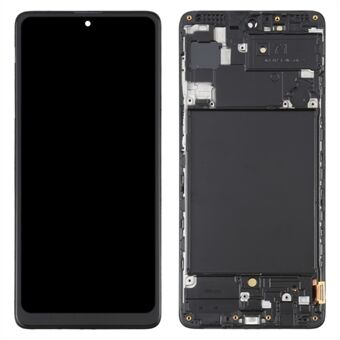 For Samsung Galaxy A71 4G SM-A715 Grade C 6.7" OLED Screen and Digitizer Assembly + Frame (without Logo) - Black