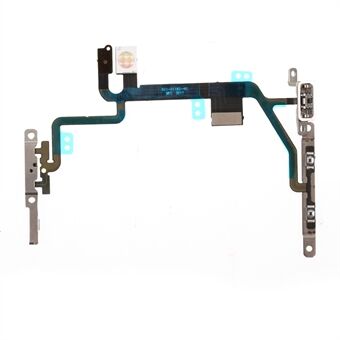 Power ON/OFF and Volume Button Flex Cable Part Replacement with Metal Plate for iPhone 8 4.7 inch