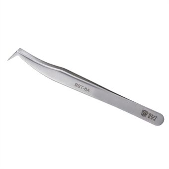 BEST BST-6A Stainless Steel Curved Angled Tweezers for Electronic Repairing