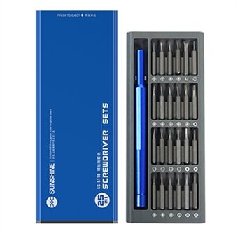 SUNSHINE SS-5118 25-in-1 High Performance Screwdriver Set with Groove Magnetic Storage Organizer Mobile Phone Screen Replace Repair Tools