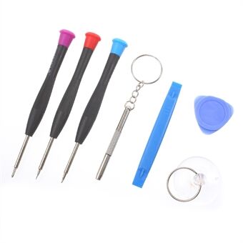 7-in-1 Mobile Phone Opening Repair Kit Screwdriver Pry Bar Suction Cup Tool Set for iPhone Samsung