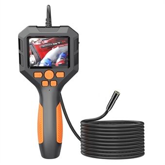 P10 5m Hard Wire 8mm Lens 2.8" IPS Screen Piping Inspection Camera 1080P HD Borescope 8-LED Endoscope