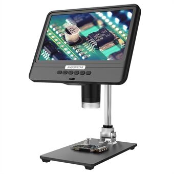 ANDONSTAR AD208 8.5 Inch LCD Screen 5X-1200X Digital Microscope Adjustable Microscope for Repairing (Battery Included)