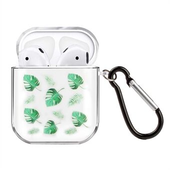 Pattern Printing TPU Case with Hook for Apple AirPods with Wireless Charging Case (2019) / AirPods with Charging Case (2019) (2016)