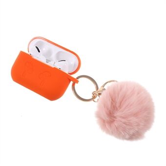 Silicone Protective Case with Hairy Ball Buckle for Apple AirPods Pro