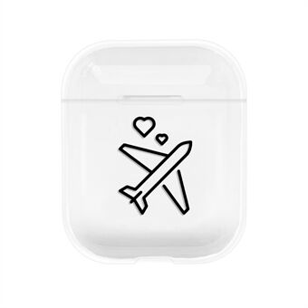 Clear PC Black Painting Printing Shell for Apple AirPods with Wireless Charging Case (2019) / AirPods with Charging Case (2019) (2016)