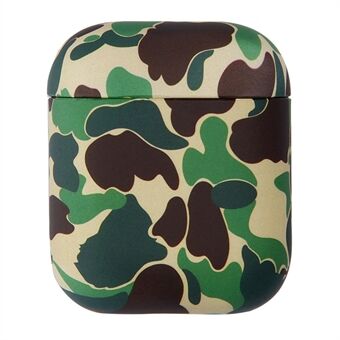 Camouflage Pattern PU Leather + PC Protective Case for Apple AirPods with Charging Case (2019)