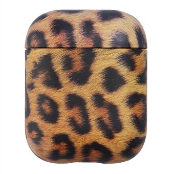 Leopard/Zebra Pattern PU Leather Coated Protective Case Cover for Apple AirPods with Charging Case (2019)