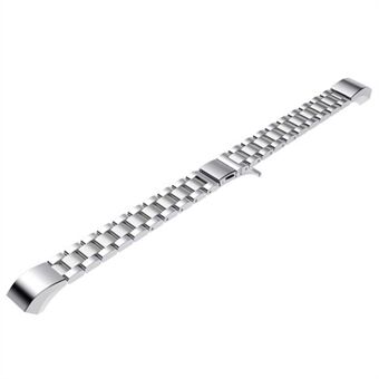 Luxury Three Beads Stainless Steel Strap with Folding Clasp for Fitbit Alta