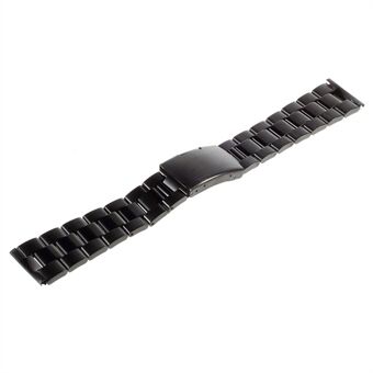 For Apple Watch Series 5 / 4 44mm / Series 3 / 2 / 1 42mm Stainless Steel Watch Strap Band Classic Buckle - Black