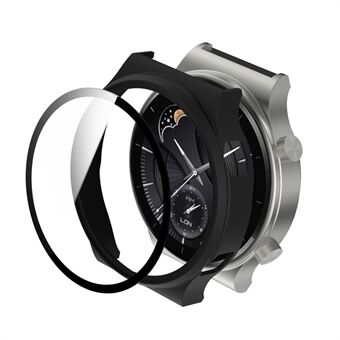 Smartwatch Electroplated Matte PC Frame Cover with Tempered Glass Screen Protector for Huawei Watch GT 2 Pro