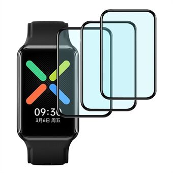 3Pcs Screen Protector for Oppo Watch Free , Anti-scratch Black Edge 3D Curved PET Screen Film