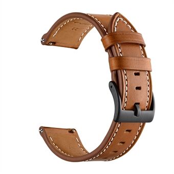20mm Cowhide Genuine Leather Watch Band for Huami Amazfit Bip