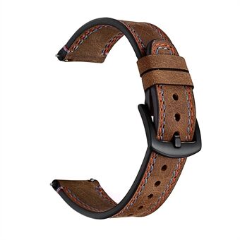 22mm Top Layer Cowhide Leather Watch Strap for Huami Amazfit Smartwatch 1st / 2nd