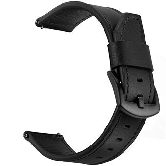 For Samsung Gear S3 Classic/S3 Frontier 22mm Knife Tail Genuine Leather Watch Strap Replacement Band