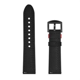22mm Genuine Leather Smart Watch Strap Replacement with Stitching Decor for Huawei Watch GT1 / 2 / Watch Magic