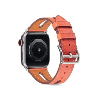 Top-layer Cowhide Leather Watch Strap Replacement for Apple Watch Series 1/2/3 38mm / Series 4/5/6/SE 40mm