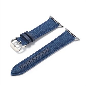 Jean Cloth Texture Watch Strap Replacement for Apple Watch Series 1/2/3 38mm / Series 4/5/6/SE 40mm