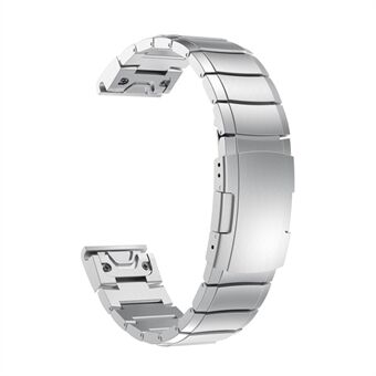 Stainless Steel Watch Band Wrist Strap for Garmin Fenix 6 - Silver
