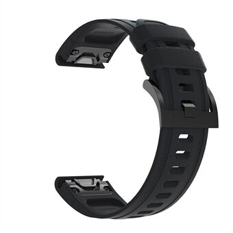 Silicone Smart Watch Strap Replacement for Garmin Fenix 7S/6S Pro/6S/6X/6/5S Plus/5S/Instinct 2S - Black