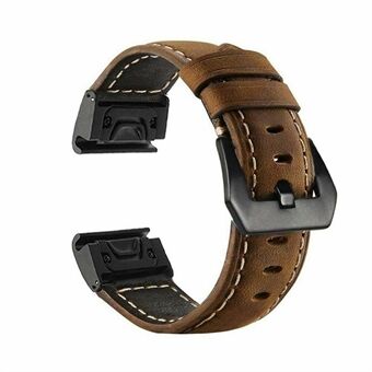 Genuine Leather Watchband Replacement Strap for Garmin MARQ Series/Fenix5/5X/5S/Forerunner945/Approach S60