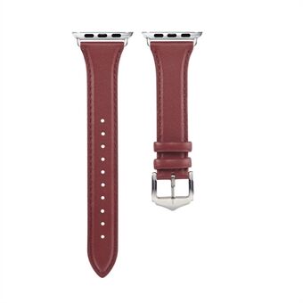 Genuine Leather Smart Watch Band Strap Replacement for Apple Watch Series 6/SE/5/4 40mm / Series 3/2/1 38mm