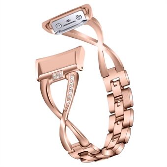 Zinc Alloy X-shape with Diamond Watch Band for Samsung Gear Fit2