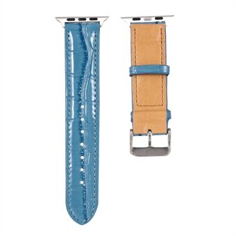 Crocodile Skin Split Leather Watch Band Strap Replacement for Apple Watch Series 6/SE/5/4 40mm / Apple Watch Series 1/2/3 38mm