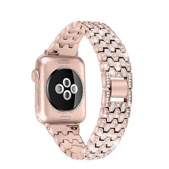 Rhinestone Decor Zinc Alloy Smart Watch Band Strap Replacement for Apple Watch Series 1/2/3 42mm / Watch Series 4/5/6/SE 44mm