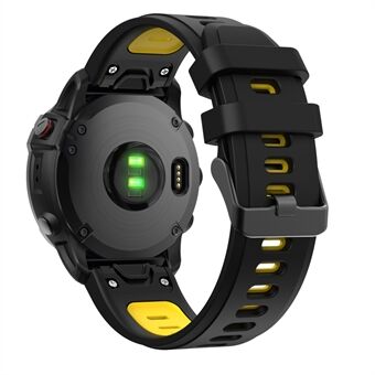 Dual Color Quick Release Silicone Replacement Watchband Bracelet Strap for Garmin Fenix 6