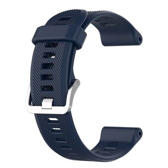 Twill Texture Soft Silicone 22mm Universal Watch Band Strap for Garmin Forerunner 745 745XT / Huawei Samsung Watch Etc