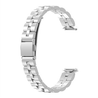 Stainless Steel Watch Band 3 Beads Accurate Cutting Process Replacement Bracelet Wristband for Fitbit Luxe / Special Edition - Silver