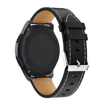 20mm Leather Watch Band with Adjustable Buckle Wrist Strap for Samsung Galaxy Watch4 40mm/44mm Watch4 Classic 42mm/46mm