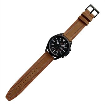 20mm Genuine Leather Smart Watch Replacement Strap for Samsung Galaxy Watch 4 / 4 Classic / Amazfit GTS 3