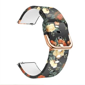For Samsung Galaxy Watch4 40mm/44mm Fashion Printed Adjustable Silicone Smart Watch Strap Replacement Wrist Band