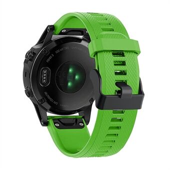 For Garmin Fenix 7 Wrist Band Quick Release Silicone Adjustable Watch Strap with Black Buckle