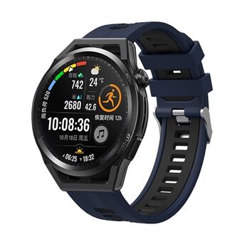 For Huawei Watch GT 3 (46mm) Dual Color 22mm Silicone Watch Strap Replacement Wrist Band