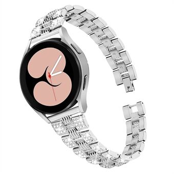 For Samsung Galaxy Watch4 Classic 42mm/46mm/Watch4 Active 40mm 44mm Zinc Alloy Watch Band Quick Release Watchband 20mm Replacement Strap with Rhinestone Decorated
