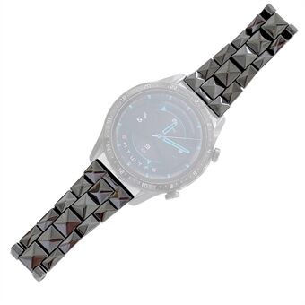 For Huawei Watch GT 3 42mm/Samsung Galaxy Watch4/Watch4 Classic 46mm/42mm Rhombus Grid Design Ceramic Watch Strap Wrist Band 20mm